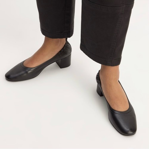 NUEVO Tacón Everlane The Day en Cuero Italiano Negro, Para Mujer Talla 7.5, $175 - Imagen 3 de 12