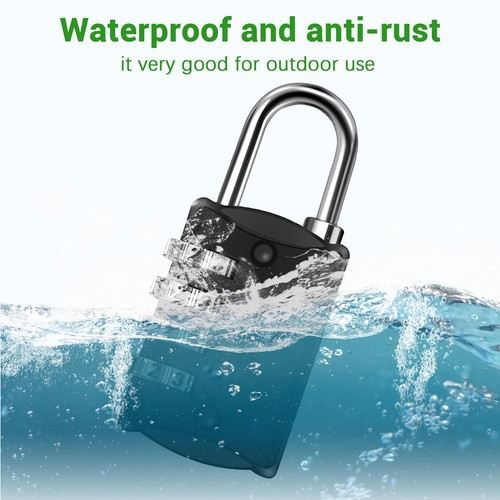 Combination-Padlock 4-Digit-Gym-Locker-Lock - 4 PCS Resettable Combo Lock6315 - Photo 8/10