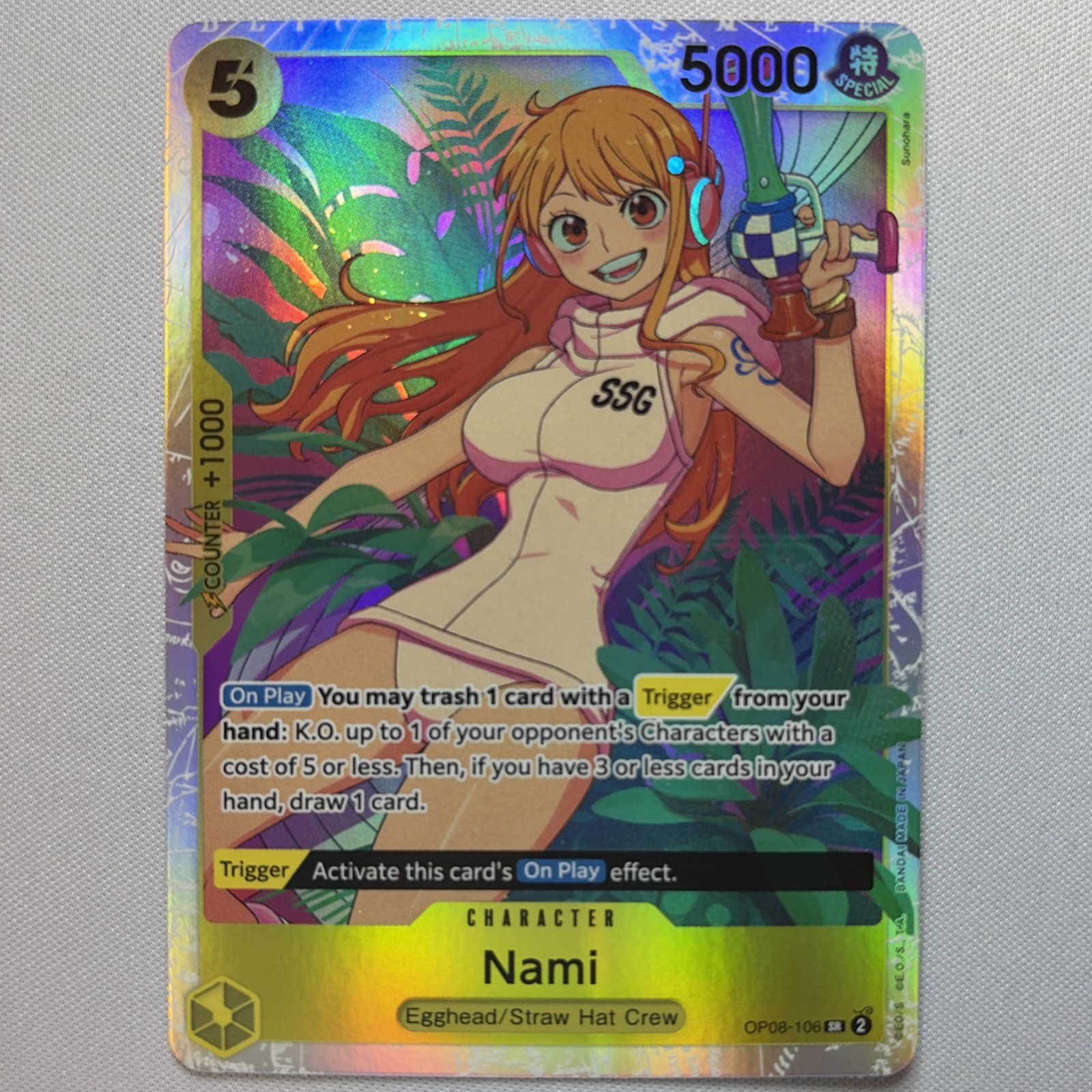 Nami OP08-106 Super Rare Two Legends One Piece Foil Near Mint ENG