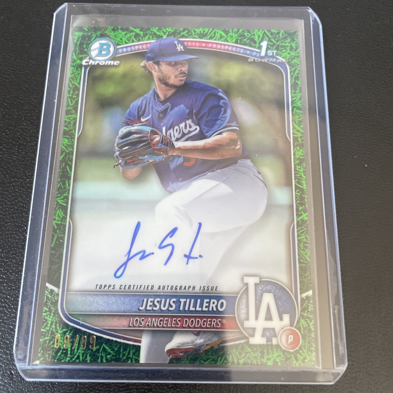 2025  1st Bowman  Chrome - Jesus Tillero Green Grass  /99 Auto