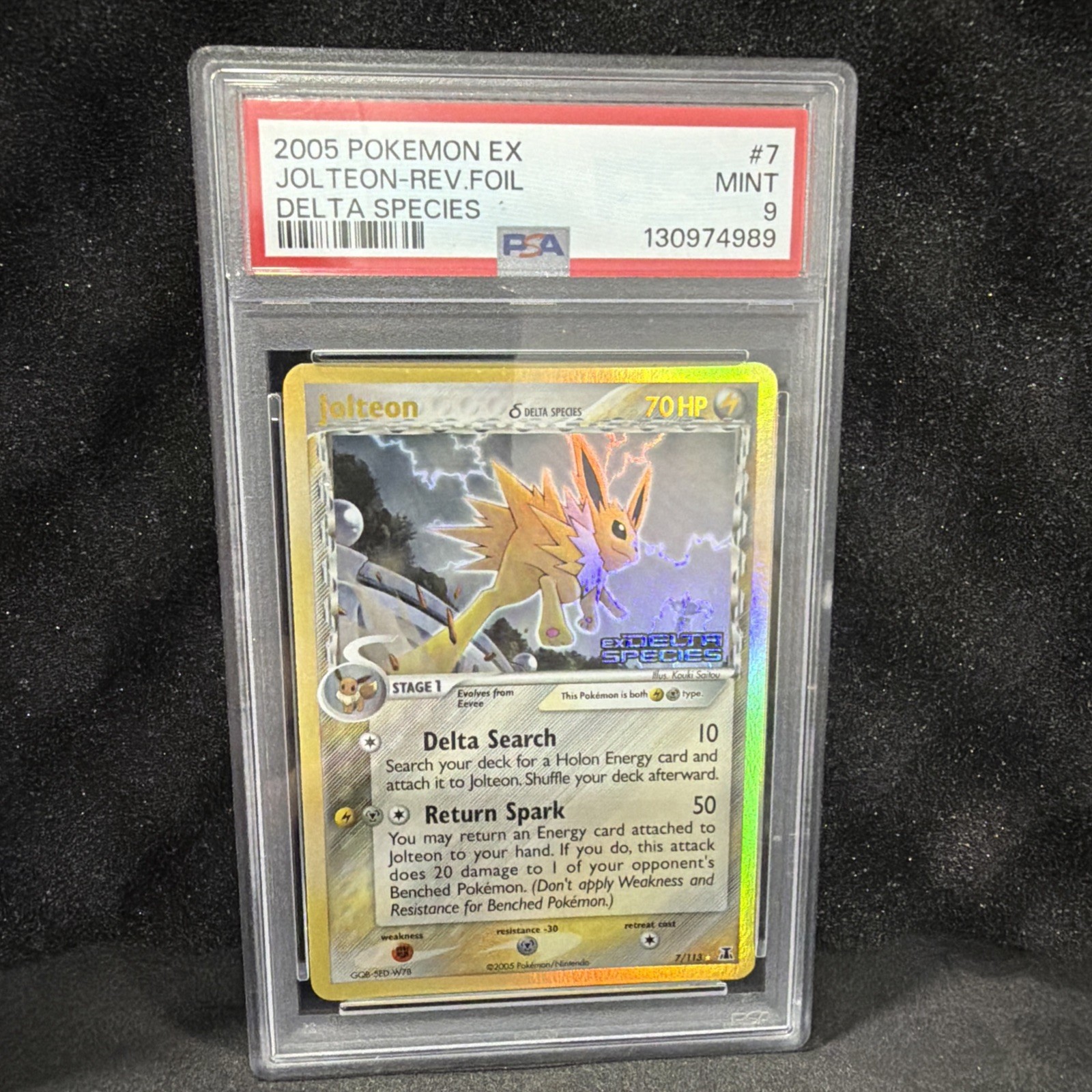2005 Pokemon EX Delta Species #7 Jolteon Reverse Foil PSA 9 *NEW CERT*