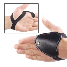 2pcs Archery Hunting Gear Leather Fingertabs Protect Guards Bow Shoot Equipment