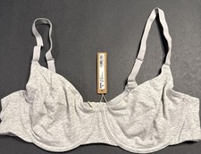 SKIMS Cotton Jersey T-Shirt Bra Size 38D Light Heather Grey NEW WITH TAGS