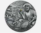 2025 California Gold Rush 2oz .999 Silver High Relief Coin with Gold Insert