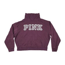 Pink Victoria  s Secret Burgundy Maroon Oversized Sweatshirt Women's Size Medium