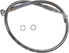 Drag Specialties 1741-5801 Extended Stainless Steel Front Brake Line Kit Plus...