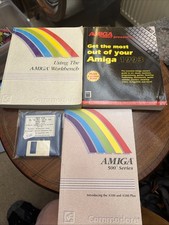 Amiga 500 set di 3 manuali/libri e dischi