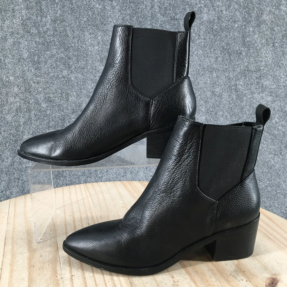 Botas de lavandería chinas para mujer 6 punta filip Chelsea botín al tobillo tacones negros Foto 2 de 4