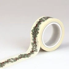 CARTA BELLA "CHRISTMAS WONDERLAND" DECORATIVE TAPE HOLLY BERRY 15FT SCRAPJACK'S
