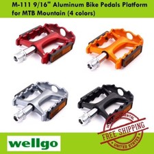 Wellgo M111 9/16" Alu Ultralight Sealed Bearing Bike Pedal Black-Red-Gold-Grey