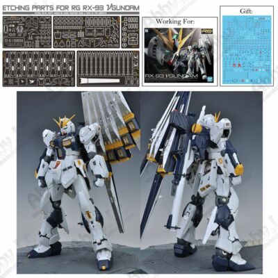 for RG 1/144 RX-93 Nu Model AW9 Metal Detail up Add on Part Etch Sheet S03+Decal