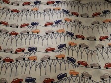 Pottery Barn Kids Flat Twin Sheet and 1 pillow case Cars, VW, Broncos, Jimmy's