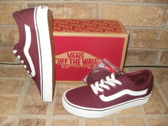 Burgundy Vans Ward Low Top Women's Sneakers