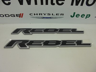 15-17 Dodge Ram Rebel New Tailgate Rebel Nameplate Emblem Set of 2 Mopar Oem