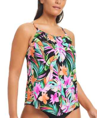 Beyond Control Women's Bora Bora Bay High-Neck Tankini Top Size 10