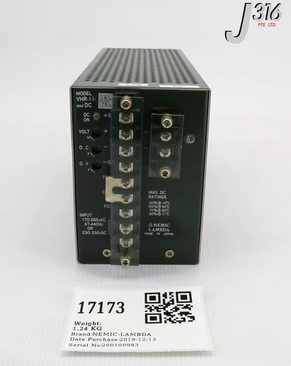 17173 NEMIC-LAMBDA POWER SUPPLY, 15V, 7.5A VHR-11-15V | eBay UK