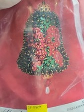 Herrschners Inc Exclusive Christmas Bells 4 Ornament Kit 0529 Red Green