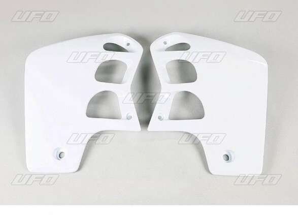 Ouïes de radiateur UFO blanches pour motocross Honda CR 500 de 1989 à 2001