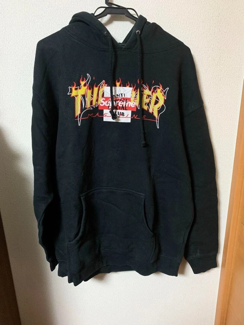 Sweat à capuche PIZZASLIME taille XL suprême VETEMENTS blanc cassé THRASHER occasion F/S Japon
