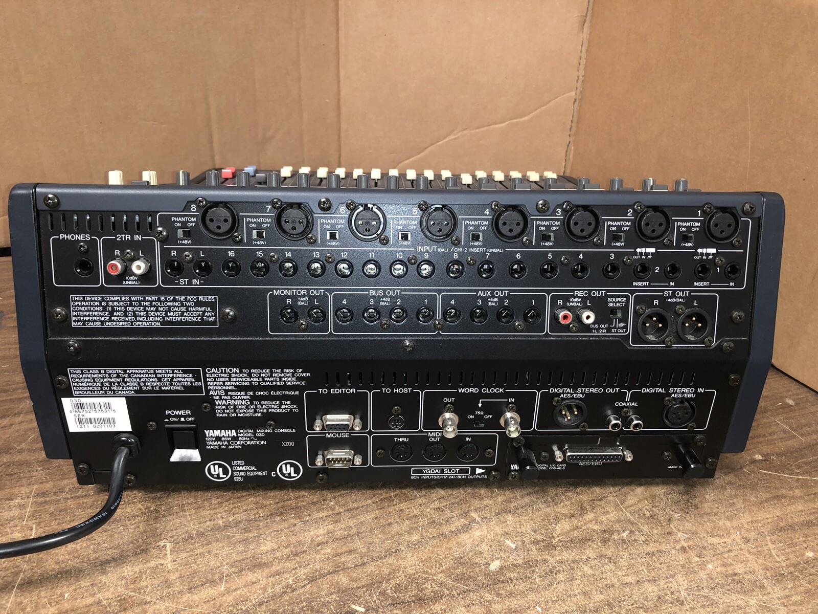 Yamaha O3D Digital 16 Channel Interface Mixer Studio Console 03D eBay