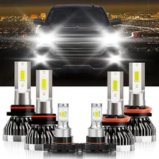 For Chevrolet Silverado 2500 HD 2007-2020 6X LED Headlight Bulbs Fog Lamp 6000K