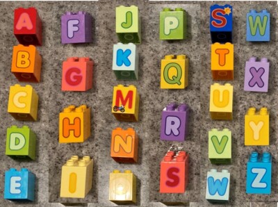 Lego Blocks Duplo Letter Blocks Lego Duplo Alphabet Blocks Abc