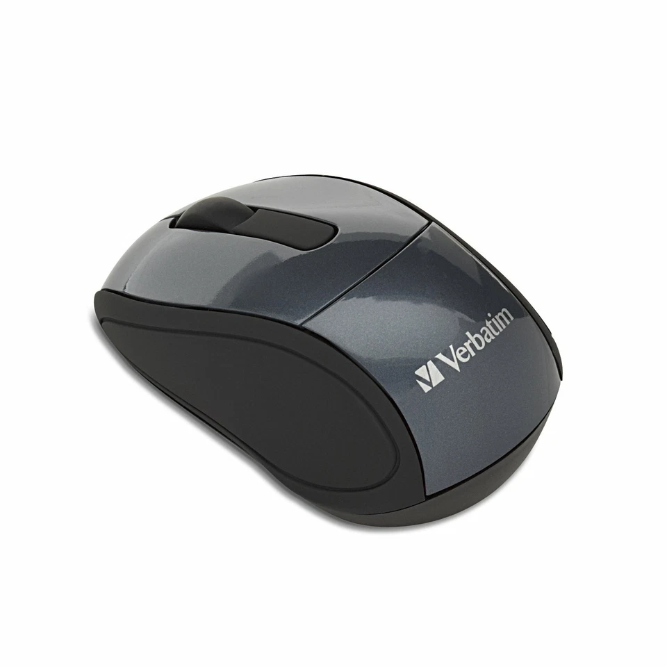 Verbatim 97470 Small Mouse Wireless Optical USB Scroll Wheel Graphite Notebook - Image 2 of 4