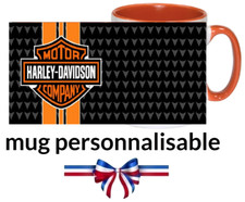 Mug Tasse céramique Harley personnalisé couleur orange..