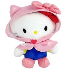 Kitty Cat in Floral coat 5" Pendant Cartoon Key Chain Rope Anime Phone Bag Ring
