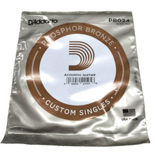 D'Addario 024 24 .024 Phospor Bronze Wound PB Acoustic Guitar Single String