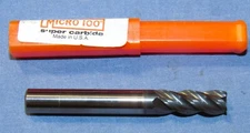 New MICRO 100 Carbide End Mill 5/16 DIA. x .813" x 4 flute x 0.020" cr 2-1/2 OAL
