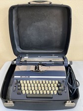 VTG Adler Satellite T-A Electric Typewriter Blue W/Case/TESTED/GREAT CONDITIONS thumbnail