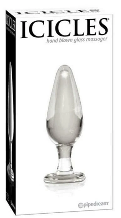 Plug Anale in vetro trasparente dilatatore mini dildo fallo liscio butt glass - Immagine 4 di 4