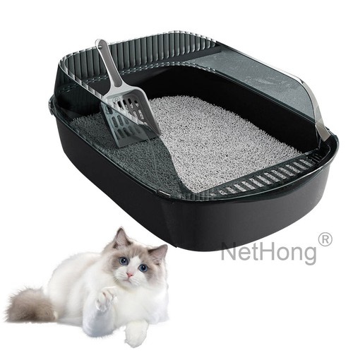 NEW Extra Large Open Cat Litter Tray HighSided Deep Jumbo Rim Pan Box Loo Toilet - Picture 14 of 33