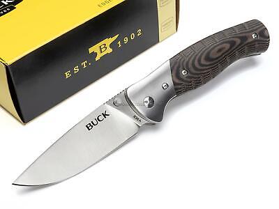 Buck 836 Large Selkirk Folding Knife Survival Fire Starter Micarta 