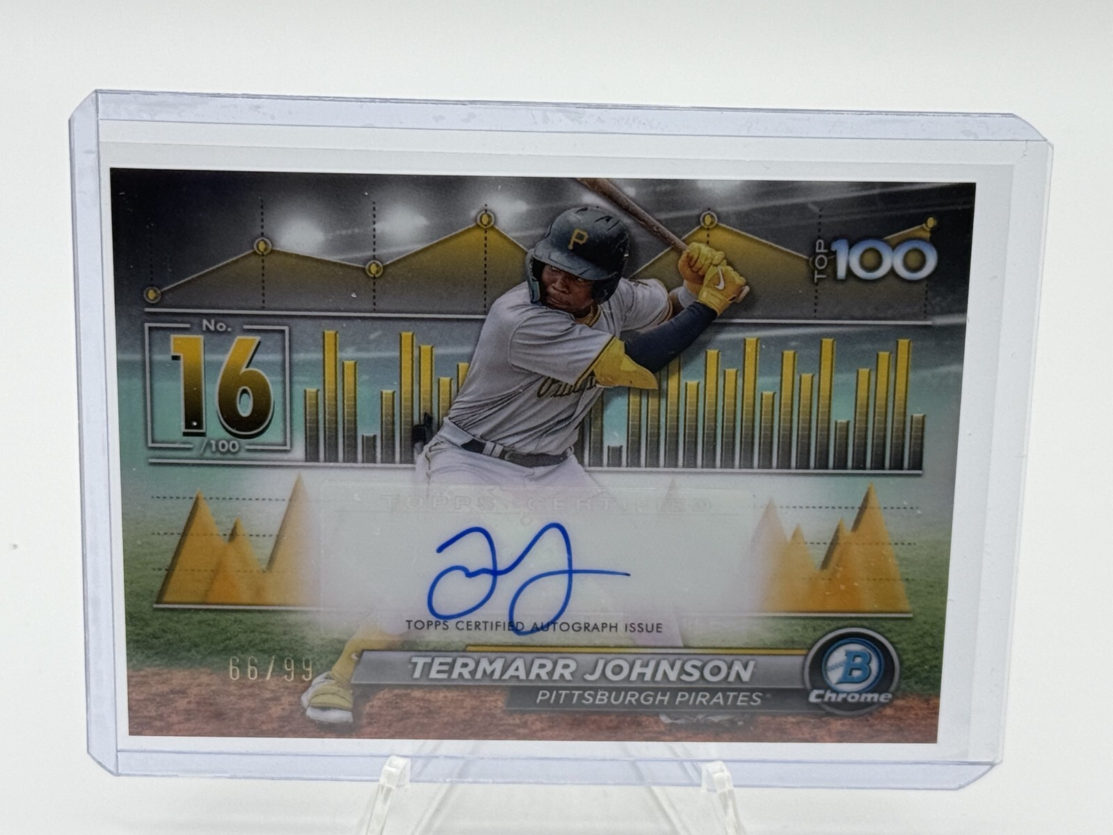 2024 BOWMAN CHROME TERMARR JOHNSON SCOUTS TOP 100 REFRACTOR AUTO /99 #BTPA-16