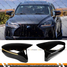 FOR 2006-08 LEXUS IS250 IS350 ISF M STYLE MIRROR CAP ASSEMBLY W/ SEQUENTIAL LED