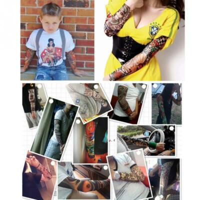 Tattoo Sleeves Herren Damen Nylon Fake Temporär Tatoo Full Arm Sleeve Stocking