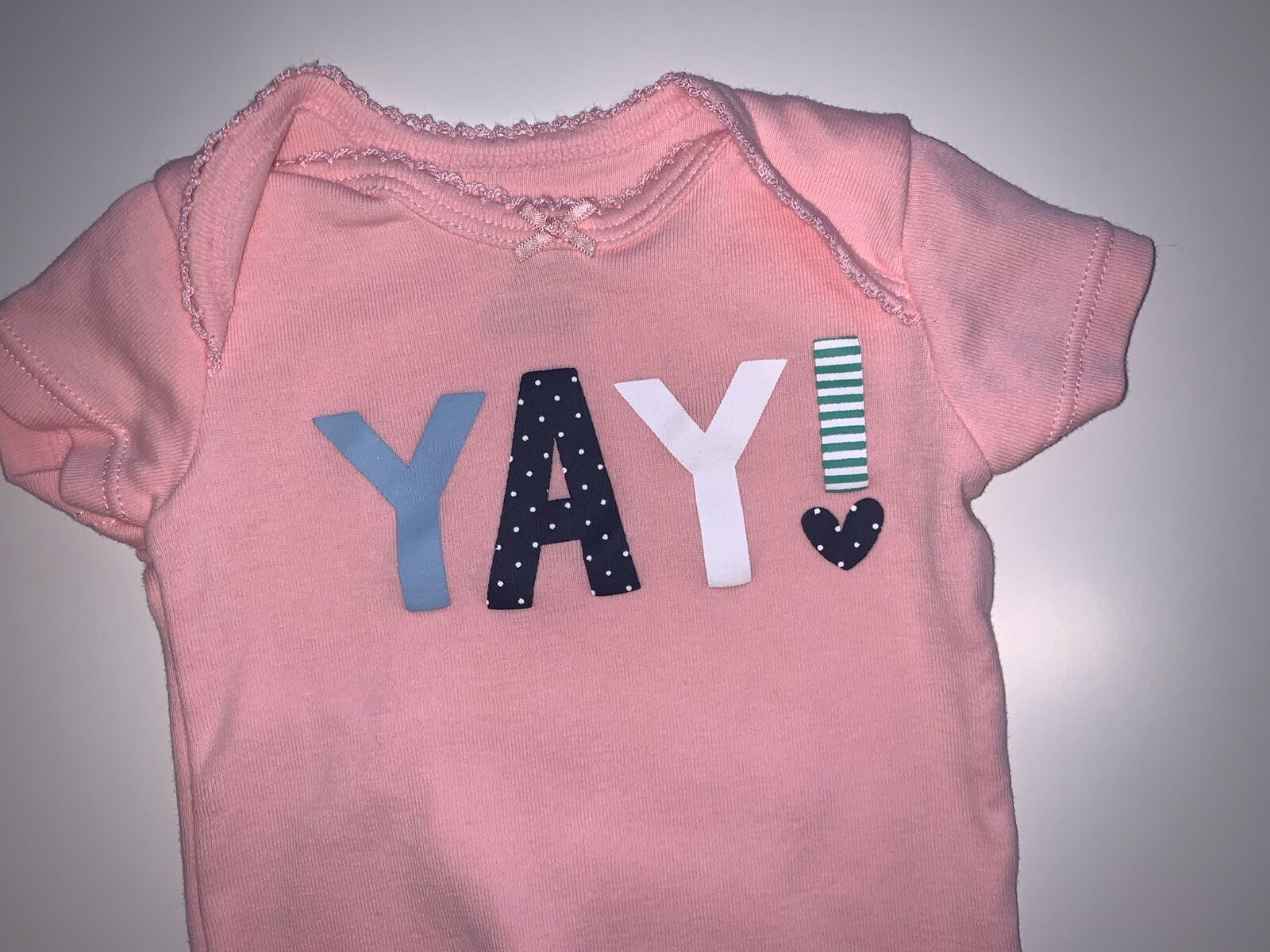 Carter's Valentine Theme Footed Romper / Sleeper Size 3 Months & Bodysuit YAY