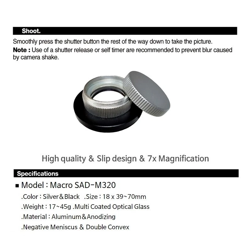 Lente macro SAD-M320 para câmera Samsung Mini - Imagem 4 de 4