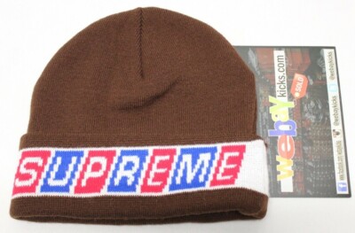 brown supreme beanie