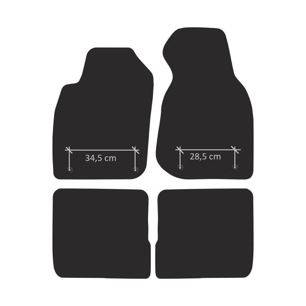 Tapis de sol Audi A6 C5 rouge protégeant l'habitacle lors de vos voyages