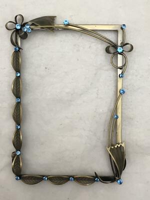Carr 4x6 Size Opening Metal Frame Bows & Rhinestones Burns of Boston New in Box