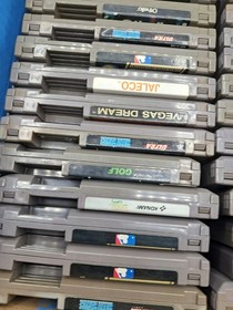 NES 57 Game LOT Nintendo Golf Top Gun Tecmo Baseball Kings Of The Beach Football