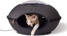 Cozy Thermo Lookout Heated Cat Bed for Indoor Cats  Small Dogs - 22" Gray