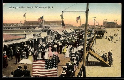 Ansichtskarte Wildwood, NJ, Along the Boardwalk 