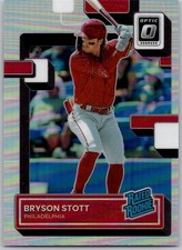 2022 DONRUSS OPTIC RATED ROOKIE SILVER PRIZM #134 BRYSON STOTT PHILLIES