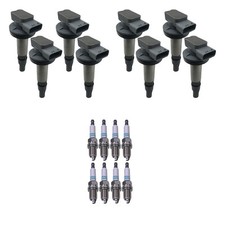 Hitachi 8 Ignition Coil 8 Denso Iridium Spark Plugs Kit For XJ8 XJR XKR 4.2 V8
