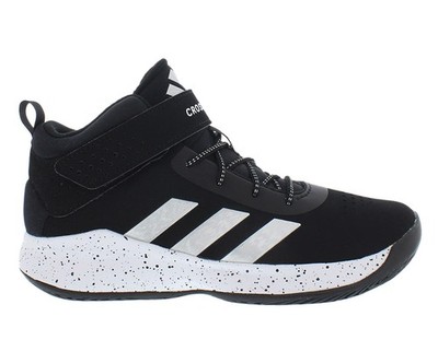 Adidas Cross Em Vp 5 Wide Slip Boys Shoes Size 5, Color: Black/White