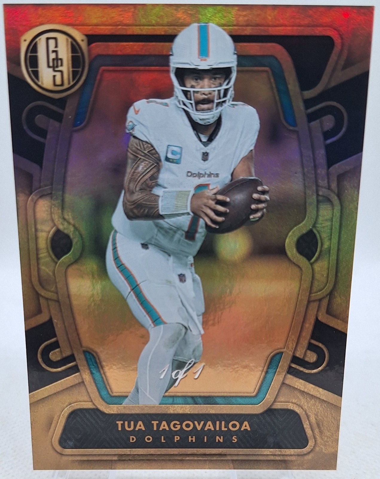 TUA TAGOVAILOA 2024 PANINI GOLD STANDARD FOOTBALL 1 OF 1 ONE OF ONE No.61 view 1